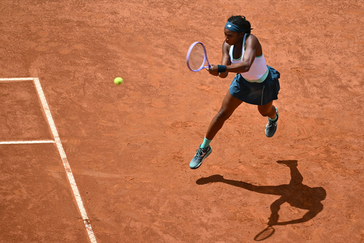 Coco Gauff thi đấu dưới áp lực tại Rome