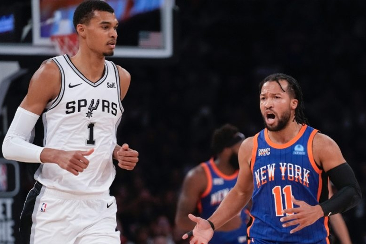 Jalen Brunson và Victor Wembanyama trước thềm NBA Finals 2026 giữa Knicks và Spurs