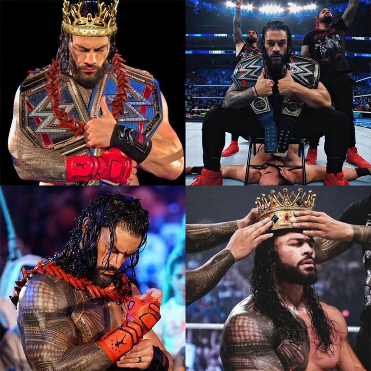 Roman Reigns dưới hình tượng Original Tribal Chief - thủ lĩnh tối cao của gia tộc