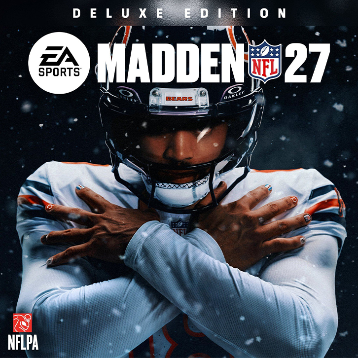 Caleb Williams xuất hiện trên bìa Madden NFL 27 cùng logo Chicago Bears