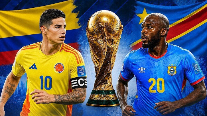 Colombia đấu với CHDC Congo