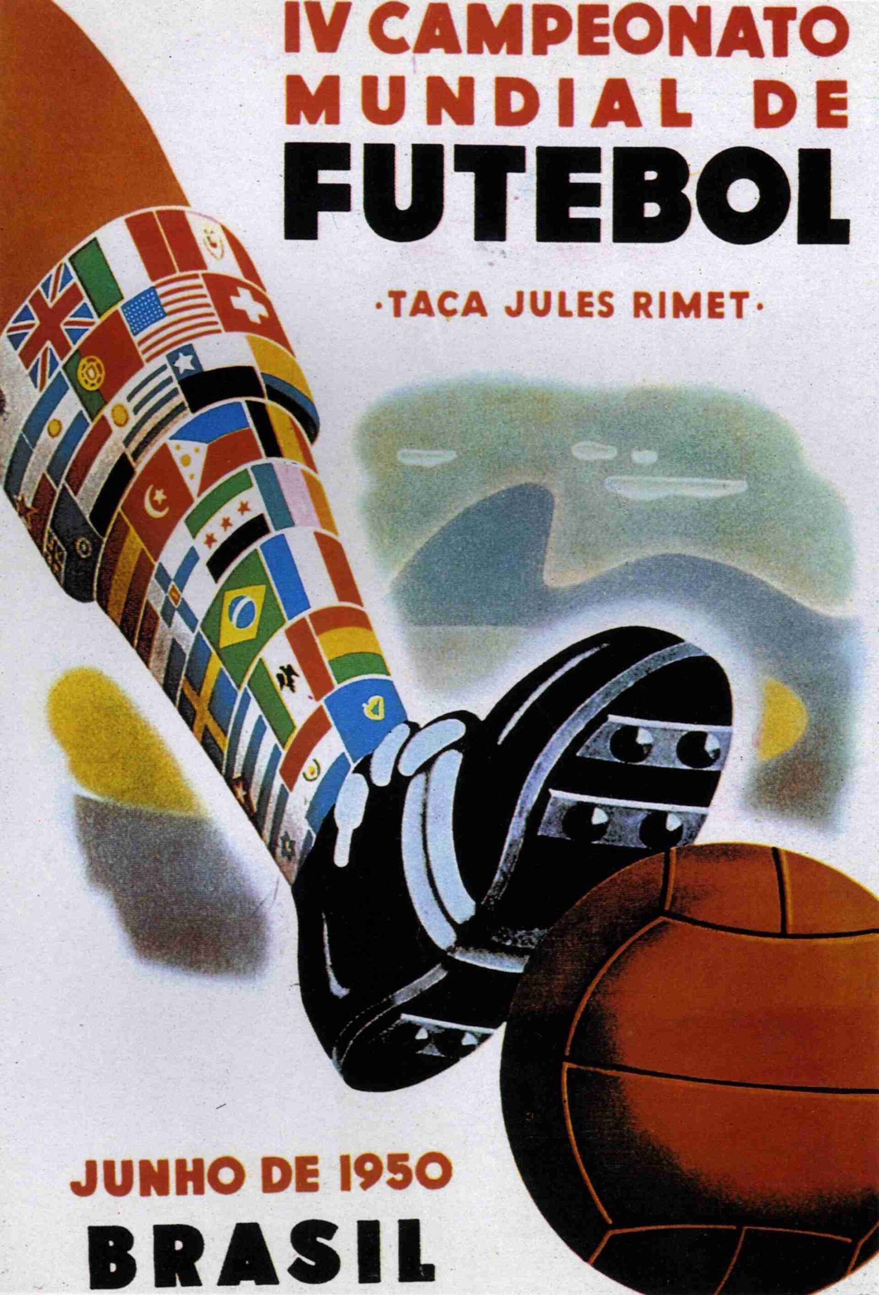 Poster chính thức World Cup 1950 tại Brazil