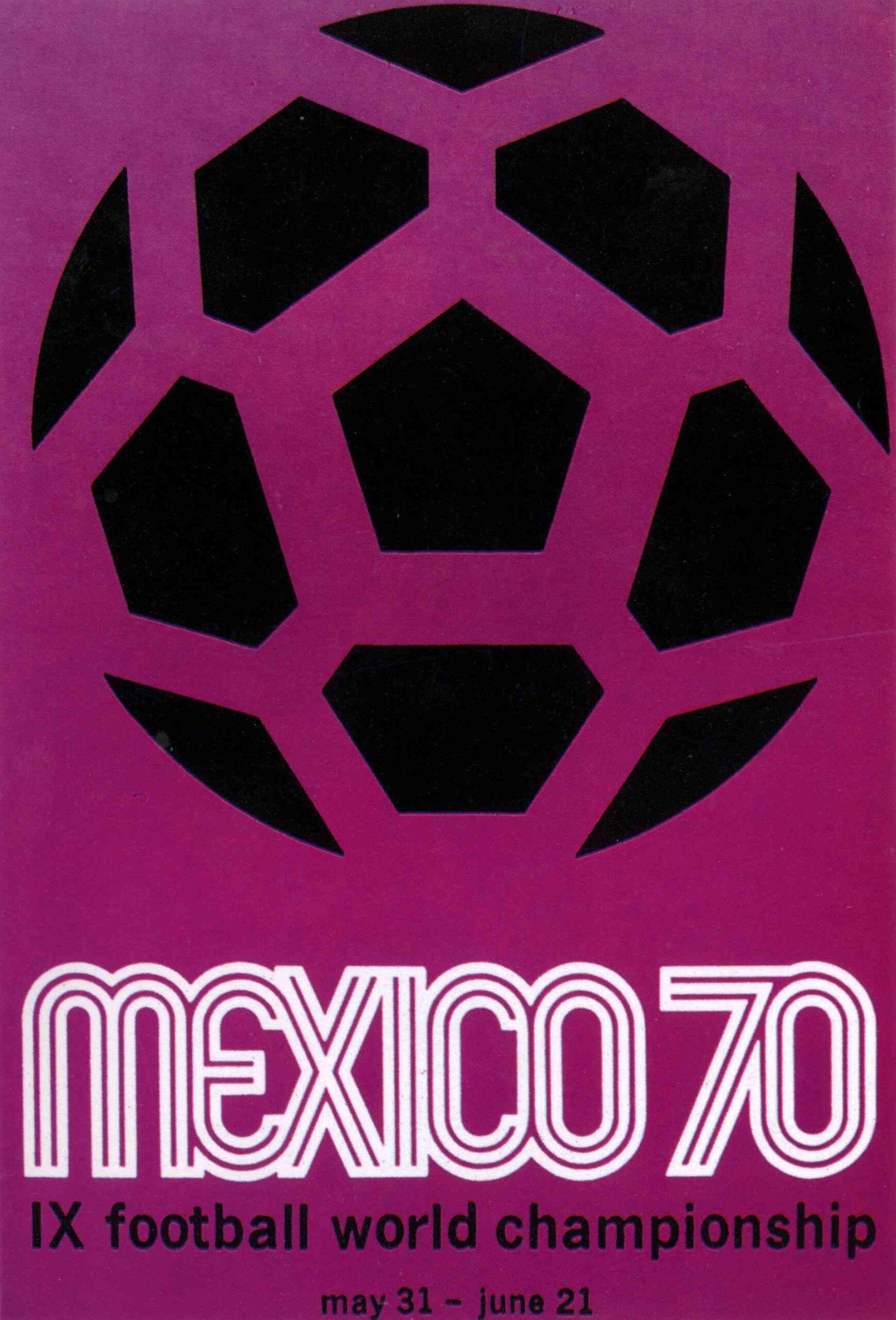 Poster chính thức World Cup 1970 tại Mexico