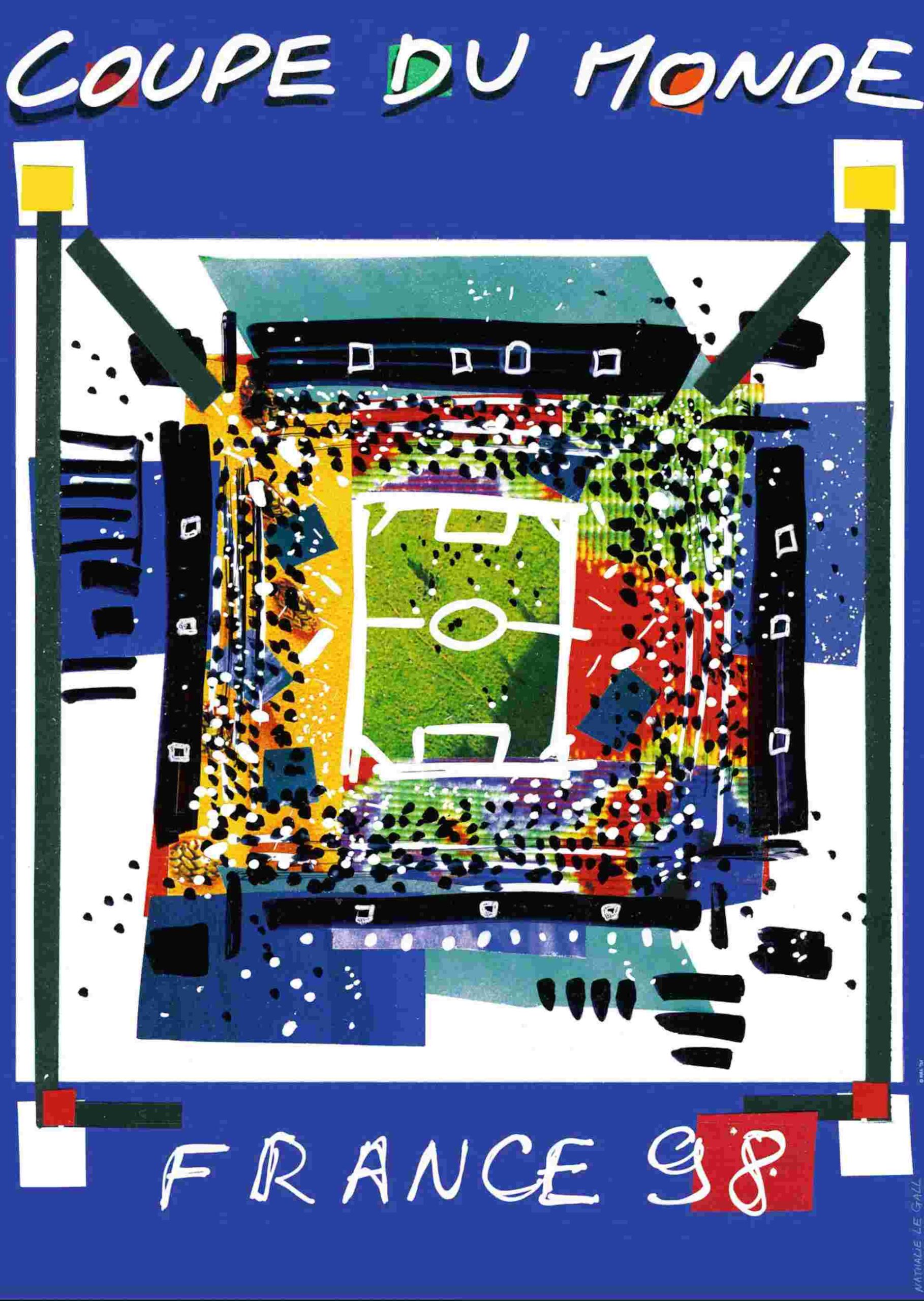 Poster chính thức World Cup 1998 tại Pháp
