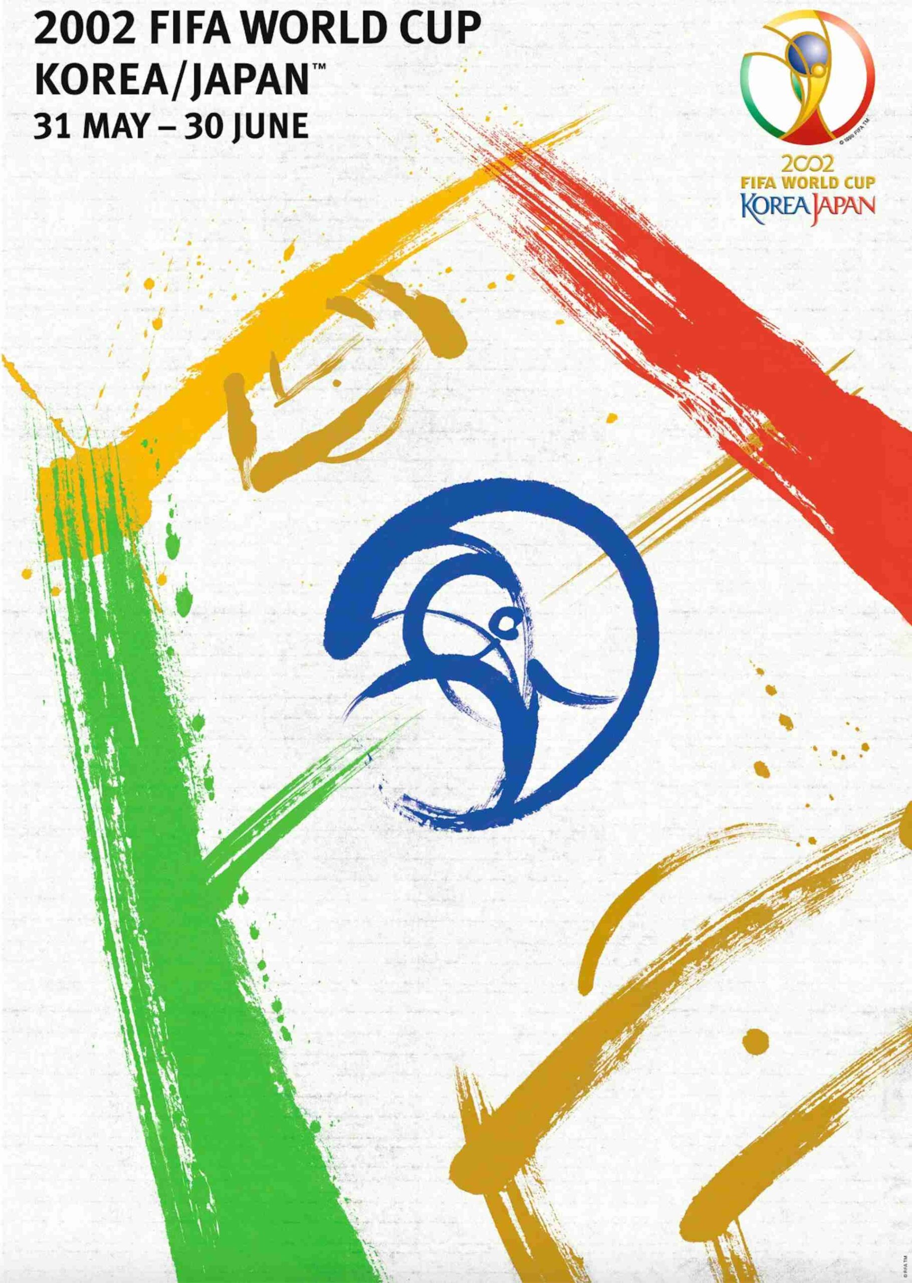Poster chính thức World Cup 2002 tại Nhật Bản Hàn Quốc