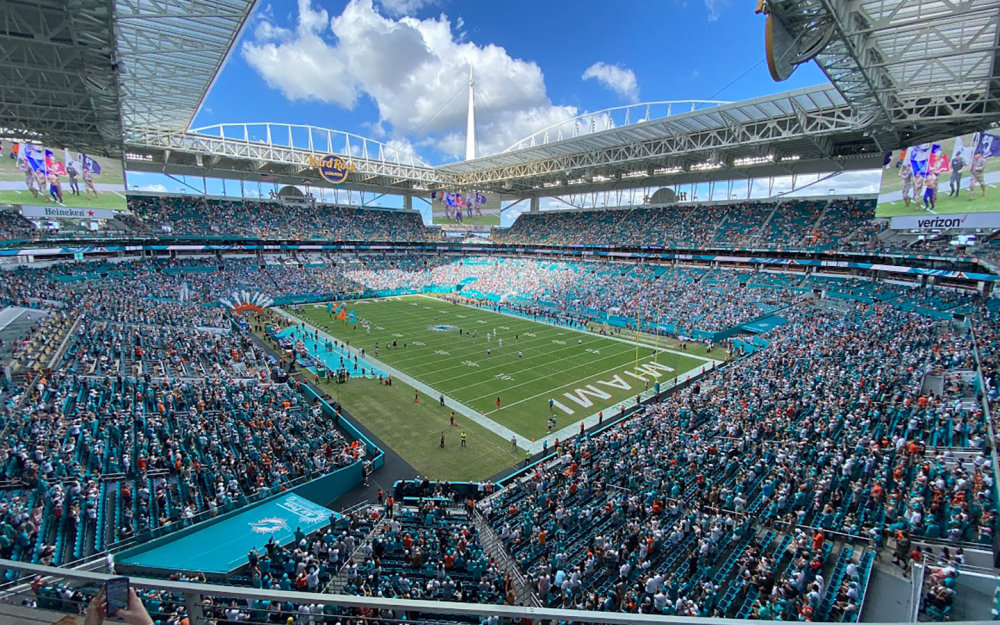 Sân vận động Hard Rock Stadium tại Miami nơi tổ chức trận tứ kết World Cup 2026