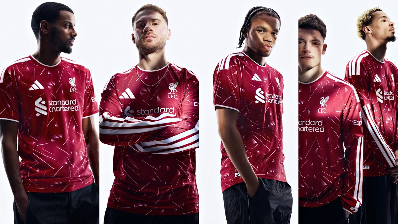 Áo đấu Ngoại hạng Anh Liverpool sân nhà họa tiết Candy tái hiện kỷ nguyên hoàng kim