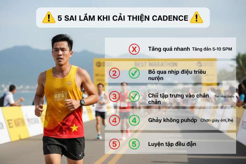 Một số lưu ý khi cải thiện cadence
